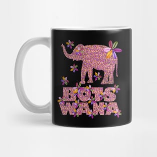 Flowery Elephant Botswana Mug